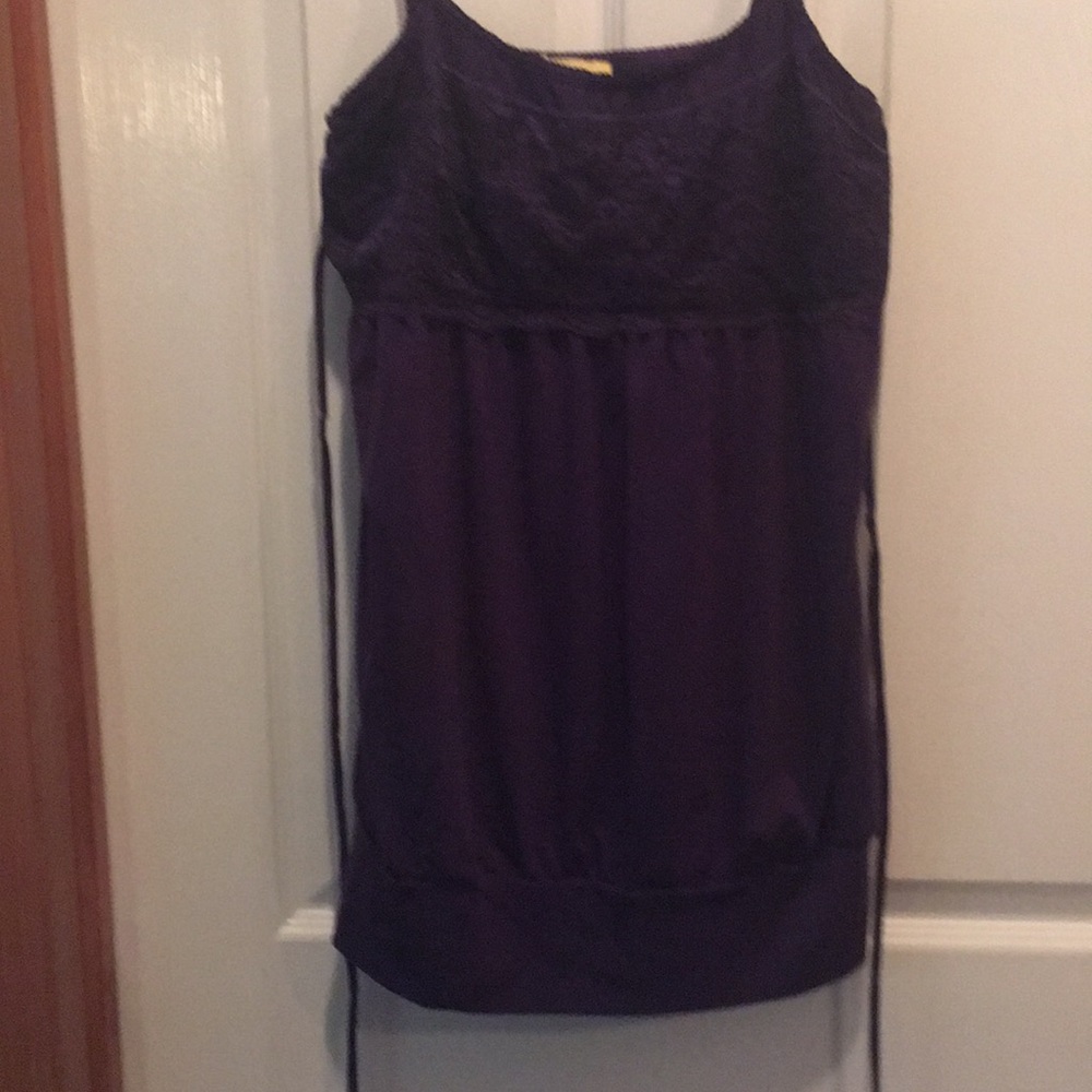 Purple strap shirt